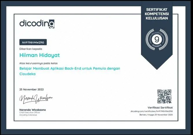 sertif backend-beginer